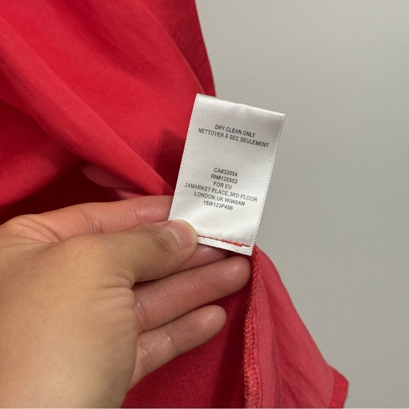 Anthropologie Dolan Pilar Pleated Top Blouse Women's Small Coral Preppy Classic - Picture 8 of 9